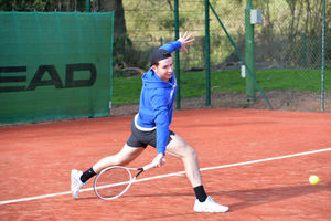 Max Thomson plays tennis at Wolverhampton Lawn Tennis and Squash Club 