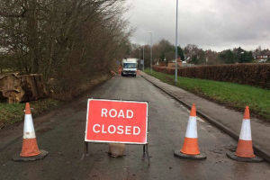 Previous road closure in Chapel Lane