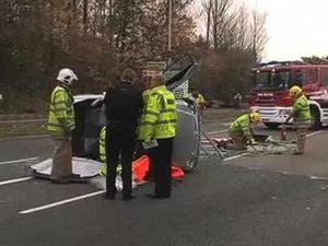 Supporting image for story: Four hurt in two-car smash