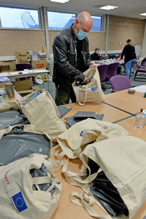 The testing kits distribution centre