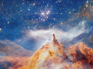 Supporting image for story: Thousands of newborn stars dazzle in latest picture from Nasa’s Webb telescope