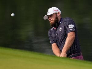 Supporting image for story: Tyrrell Hatton turns air blue again after finding water at Quail Hollow