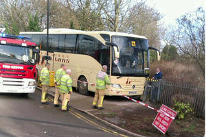 A runaway coach crashed into railings in Bridgnorth