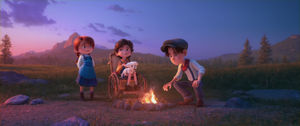 Buffalo Kids: Mary (voiced by Alisha Weir), Nick and Tom (Conor MacNeill)