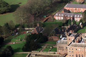An aerial view of Patshull Hall near Wolverhampton.