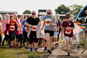 There were 10 giant inflatables for competitors to tackle