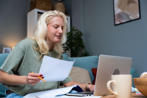 This is a stock photo of a woman looking at her computer. See PA Feature FINANCE Pension WARNING: This picture must only be used to accompany PA Feature FINANCE Pension. PA Photo. Picture credit should read: Alamy / PA
 
NOTE TO EDITORS: This picture must only be used to accompany PA Feature FINANCE Pension

