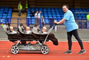 Kirsty Fletcher-Brander with her children Ronan, Martha Mai and  Landon at a previous event