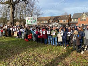 Supporting image for story: More than 100 people turn out in protest to save trees from the axe in Walsall