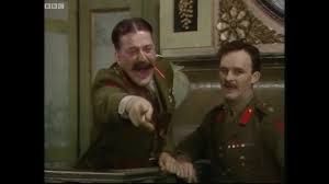 Judge and jury! General Melchett wants justice for his beloved pigeon