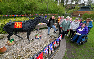 Members of the Arboretum Craft Club pictured with their work