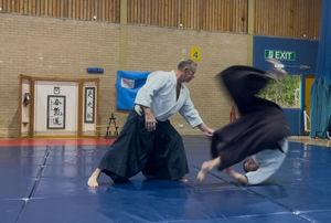 Sensei Mark Pickering 7th Dan Shihan in action at Cock Moors Woods Aikido club