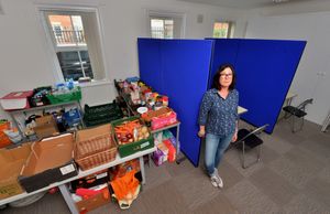Karen Williams at the Project Food Bank Plus in Shrewsbury
