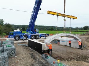 Supporting image for story: Major canal restoration takes leap forward with construction of new bridge