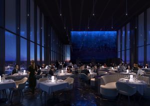 The interior of the restaurant