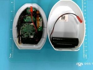 View of an open air freshener, showing a hidden camera inside