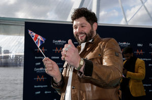 James Newman from the United Kingdom poses for photographers upon arrival at the Turquoise Carpet event of the Eurovision Song Contest in Rotterdam. Photo: AP Photo/Peter Dejong
