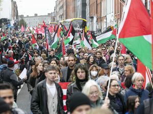 Supporting image for story: Thousands participate in Palestinian solidarity march in Dublin
