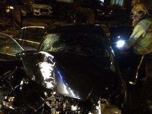 Supporting image for story: Man taken to hospital after car hits tree