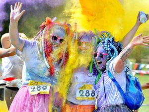 Supporting image for story: Red, yellow, pink and phew at Oswestry Colour Run - with pictures
