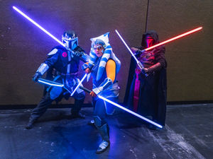 Supporting image for story: 23 spectacular photos showing colourful costumes and big stars as comics and films celebrated at Birmingham Comic Con