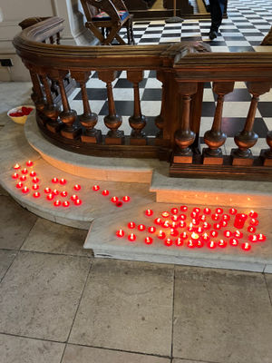 Candles were lit at Birmingham Cathedral