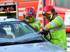 Supporting image for story: Fire, police and ambulance crews rush to scene of Much Wenlock crash after car hits tree