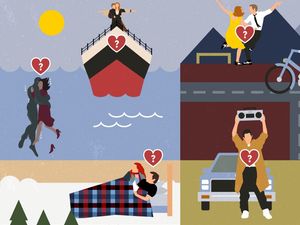 Supporting image for story: Romantic movie quiz: Can you spot all 20 iconic moments in this scene?