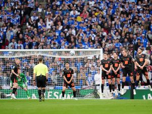Harley Mills scores a free-kick
