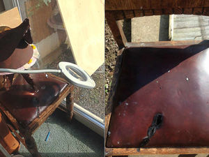 Supporting image for story: Magnifying glass sets fire to chair at Telford house