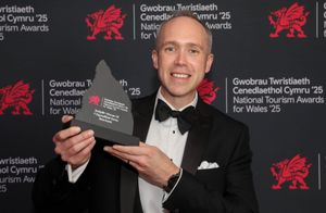 Aled Rhys Jones with the Best Event award which was won by the Royal Welsh Show