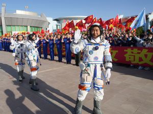 Supporting image for story: China launches mission to finish work on its orbiting space station