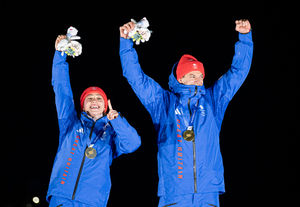 Matt Weston and Tabitha Stoecker won Mixed Team Skeleton gold on Sunday