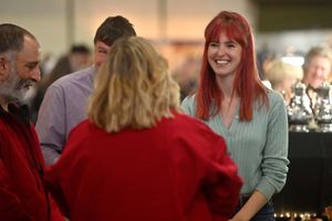 STAFFORD COPYRIGHT NATIONAL WORLD STEVE LEATH 31/08/25Pics at the Staffordshire County Showground at the Continuity Antique Fayre where Bargain Hunt were filming for TV.  In the red filming is: Agnes and Irfan (the first ever deaf coule to be on the show), there specialist with red hair is: Izzie Balmer.