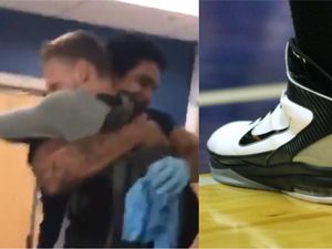 Supporting image for story: Watch: Pupil gifts trainers to caretaker to thank him for his friendliness