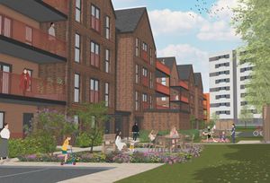 CGI of how the new council homes could look on the former Duke of York pub site at Heath Town