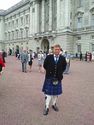 He was invited to Buckingham Palace in recognition of his charity efforts