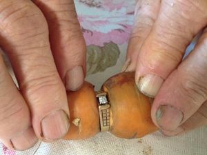Supporting image for story: This woman’s diamond engagement ring was found on a carrot after going missing 13 years ago