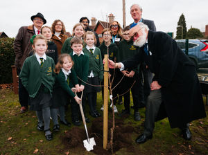 Supporting image for story: Primary pupils in Shropshire plant cherry tree as symbol of 'unity and hope' for Holocaust Memorial Day