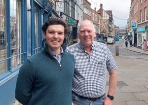 Deputy leader of Shropshire Council Alex Wagner (left) and Councillor David Minnery (right).