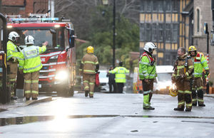 Scene of the fire in Shrewsbury.
Picture by Phil Blagg Photography.