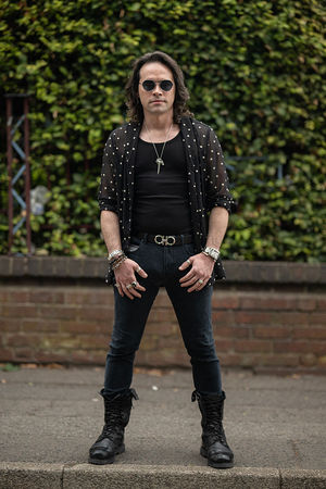 Music fan Weston Moody arrives to attend British rock band Black Sabbath's "Back to The Beginning" concert, Ozzy Osbourne's final ever gig as Black Sabbath's frontman at Villa Park in Birmingham, central England on July 5, 2025. Osbourne, who revealed in 2020 that he has Parkinson's disease, will join Tony Iommi, Geezer Butler and Bill Ward for the all-day "Back To The Beginning" show in Birmingham, central England, where the heavy metal giants formed in 1968. (Photo by Oli SCARFF / AFP) (Photo by OLI SCARFF/AFP via Getty Images)          