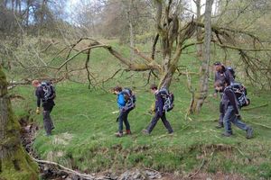 Intrepid adventurers head up the Clee Hills