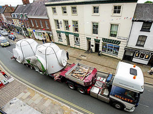 Supporting image for story: New calls for bypass as Shropshire and Mid Wales turbine convoys begin