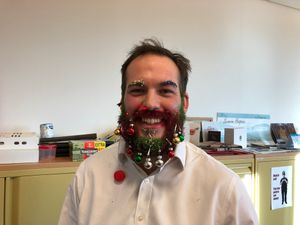 Supporting image for story: Beard baubles: Telford housing staff dress up for Christmas charity appeal