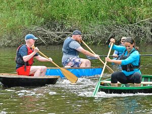 Supporting image for story: Sunny weather for annual Ironbridge Coracle Regatta