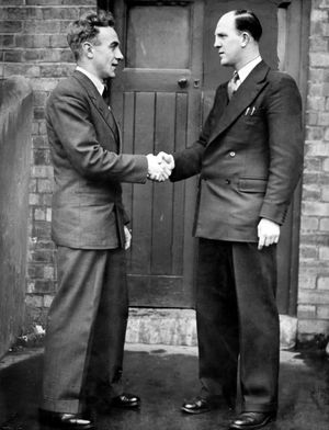 Two enduring Wolves legends – Billy Wright and Stan Cullis.
