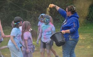 Much Wenlock Primary School celebrated the final day of the academic year with a colour run