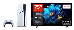 PlayStation 5 Pro and 75" QLED TV