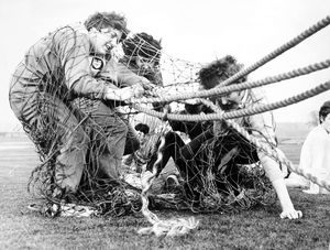 Training hard at Shrewsbury Technical College in April 1969.